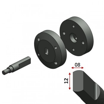 Foto: Conjunto Punção 12x8mm Perfuradora de Chapas Manugraph Cityline