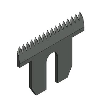 Foto: Faca Serrilhada Pre-Corte 30x40x1,5mm Sacoleira Oyang A220 