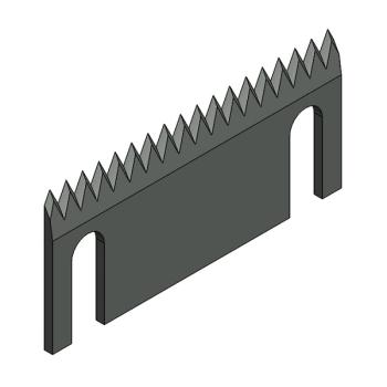 Foto: Faca Serrilhada Pre-Corte 53x25x1,5mm Sacoleira Oyang A400 