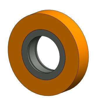 Foto: Roldana PU 70x15mm Sacoleira Limited Ruizhi RZFD-450B