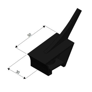 Foto: Defletor 30x50mm Dobradeira Goss JF50 / JF55